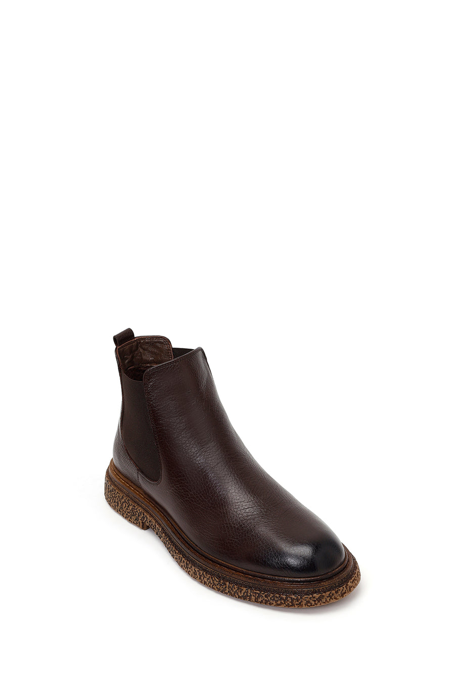 Male Brown Leather Casual Chelsea Boots