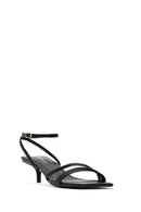 Women's Black Ankle Buckle Thin Low Heel Sandals | Derimod