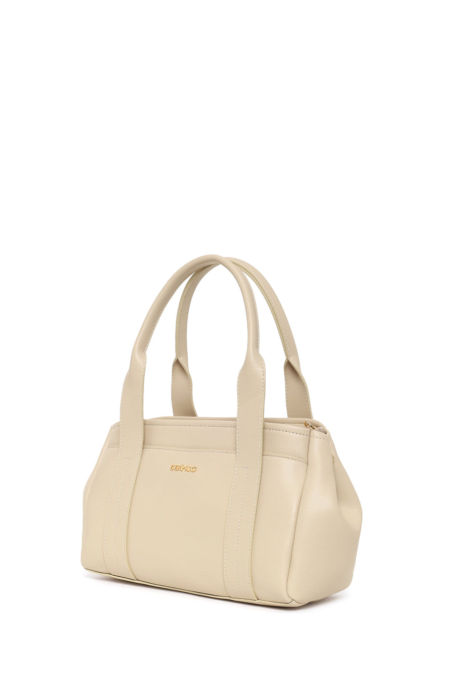 Women's Cream Long Strap Shoulder Bag