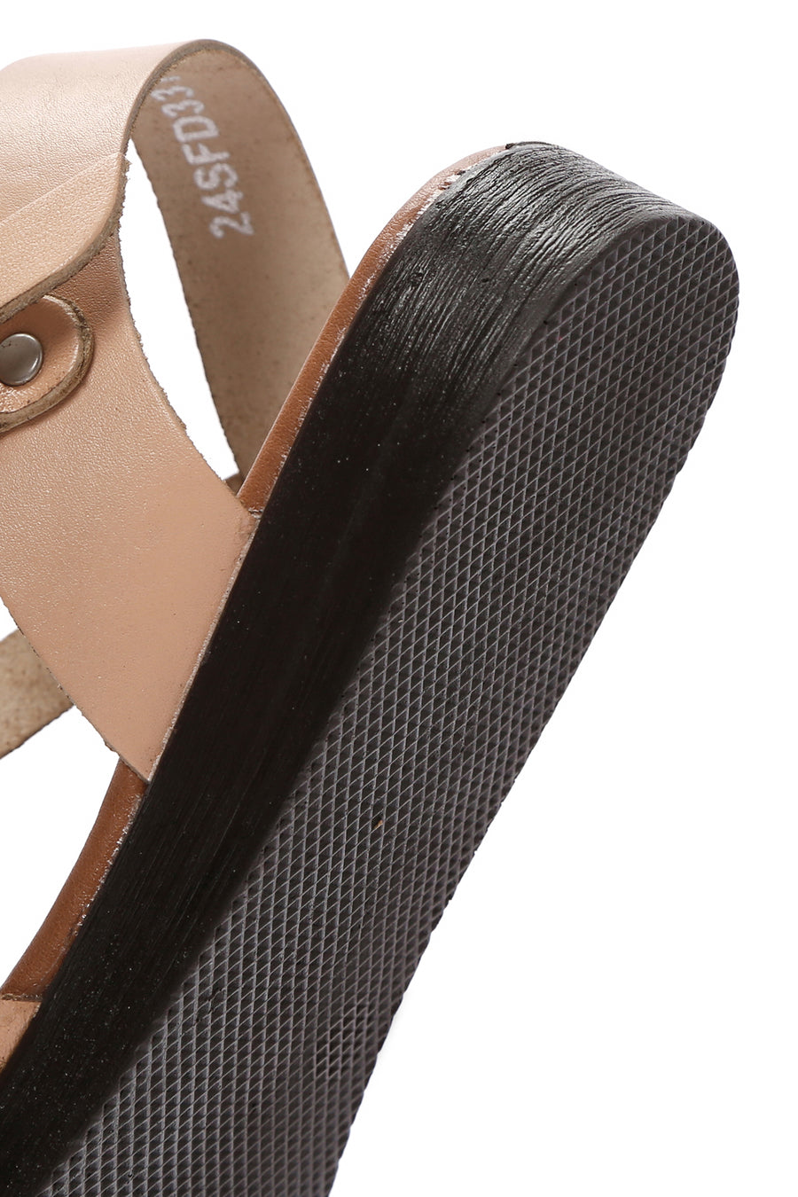 Women's Powder Ankle Strap Leather Bodrum Sandals