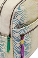 Women's Beige Hologram Patterned Backpack | Derimod