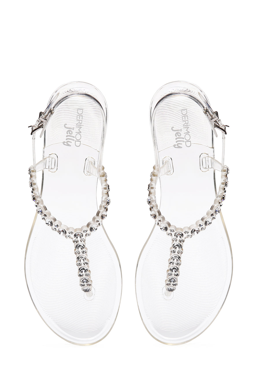 Women's Transparent Jelly Sandals with Stones
