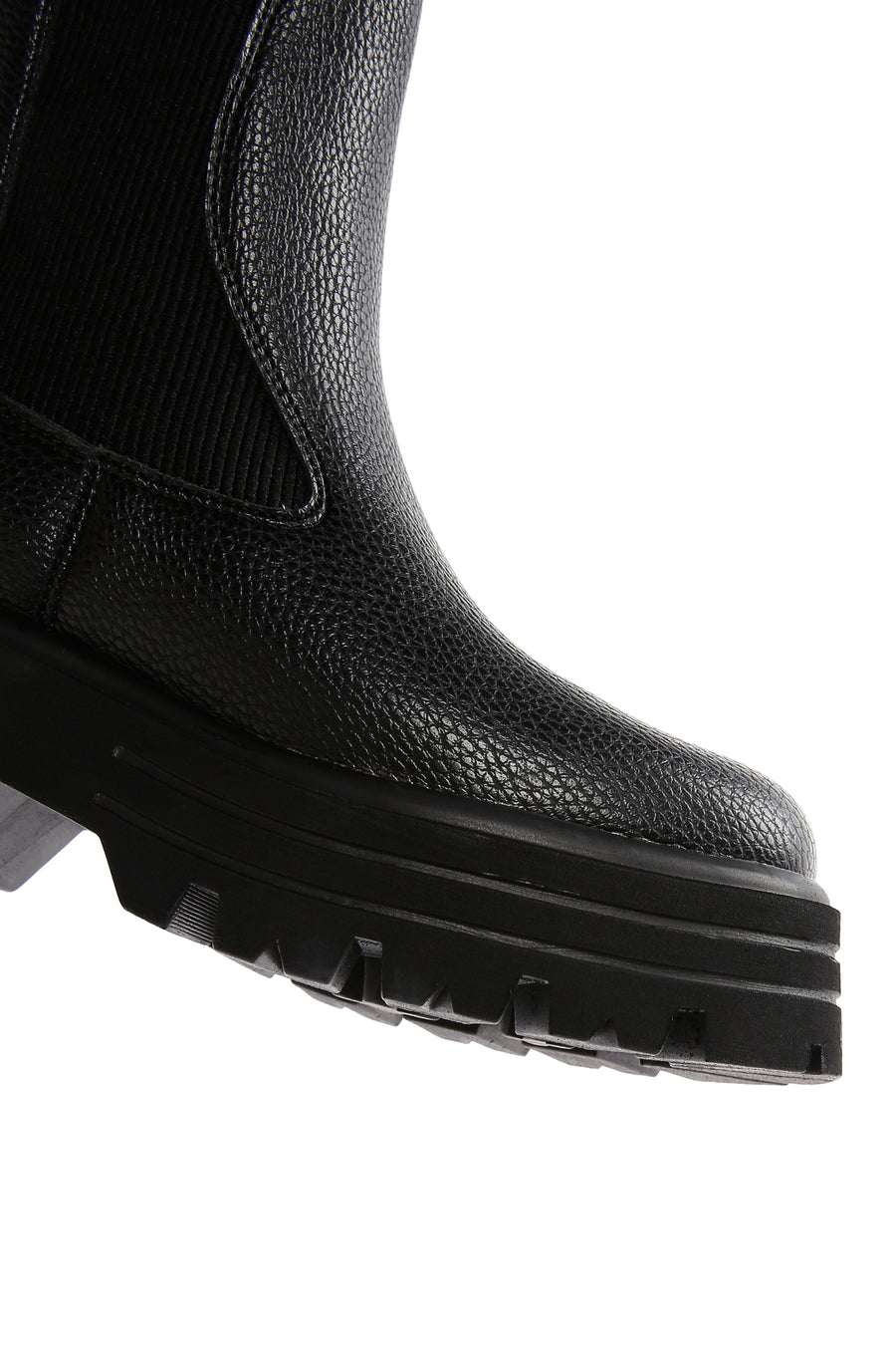 Women's Black Thick Soled Chelsea Boots
