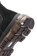 Men's Black Suede Leather Chelsea Boots | Derimod