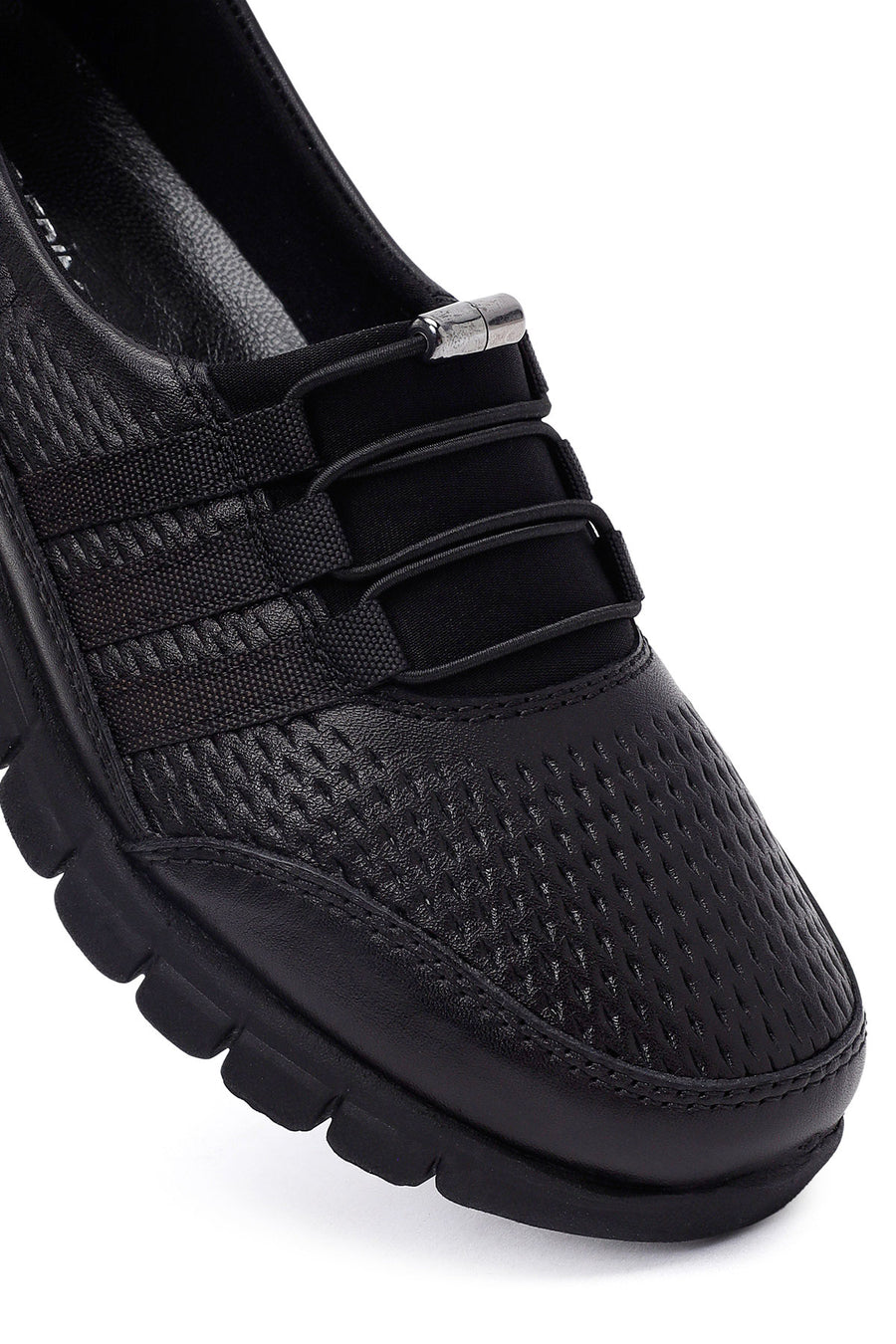 Kadın Siyah Deri Comfort Loafer