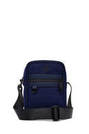 Men's Navy Blue Mini Fabric Messenger Bag | Derimod
