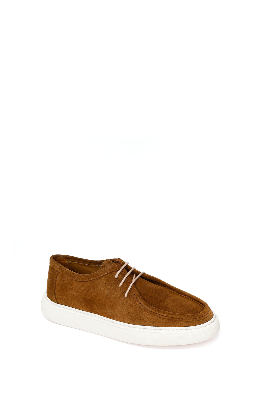 Male Tan Lace-Up Thick-Soled Suede Casual Shoes