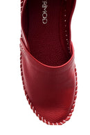 Women's Leather Loafer with Stitching Detail | Derimod