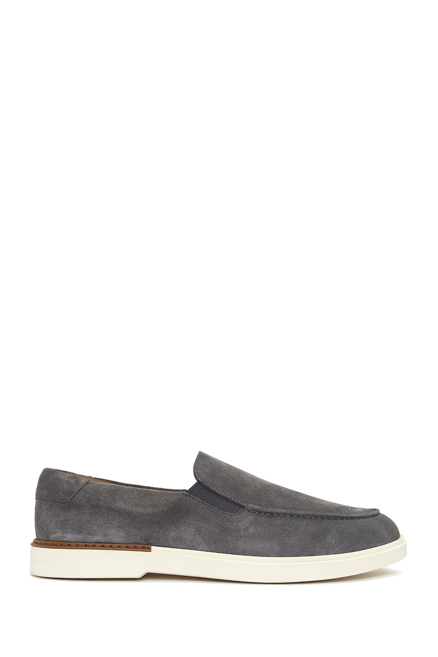 Men's Gray Suede Leather Casual Loafer