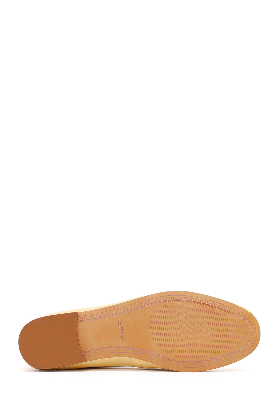 Women's Yellow Buckle Leather Loafers