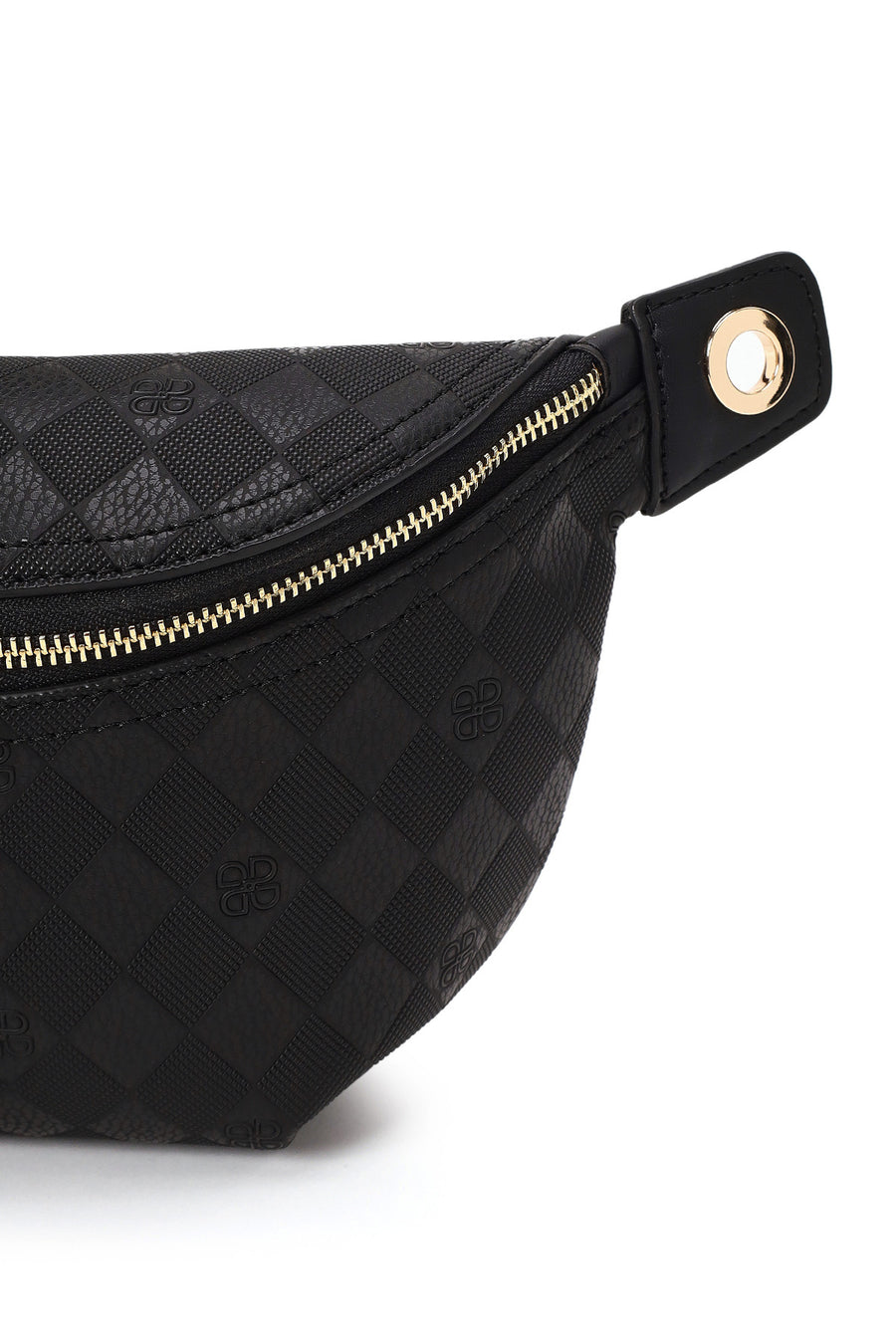 Woman Black Printed Waist Bag
