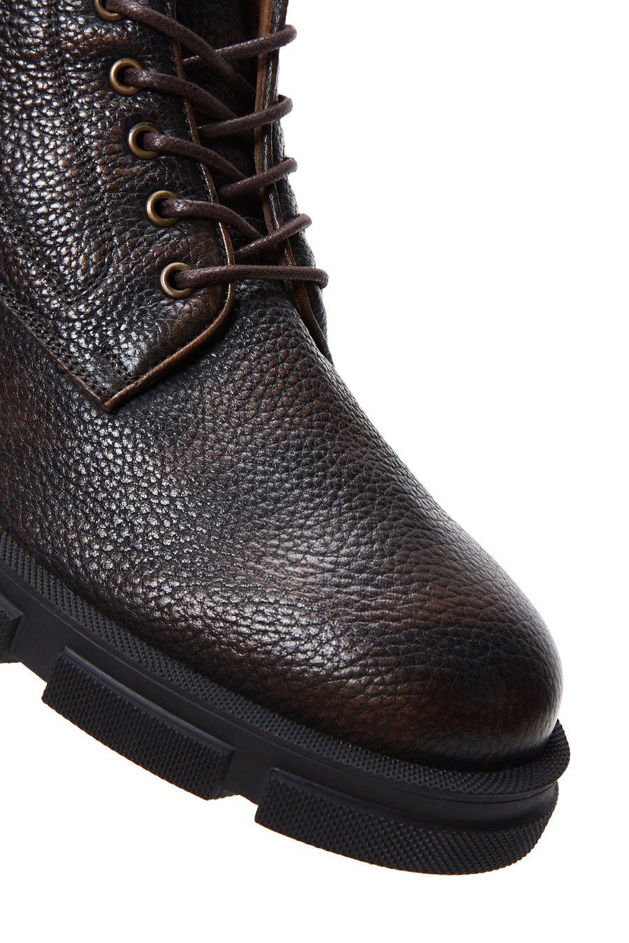 Men's Brown Leather Zippered Boots