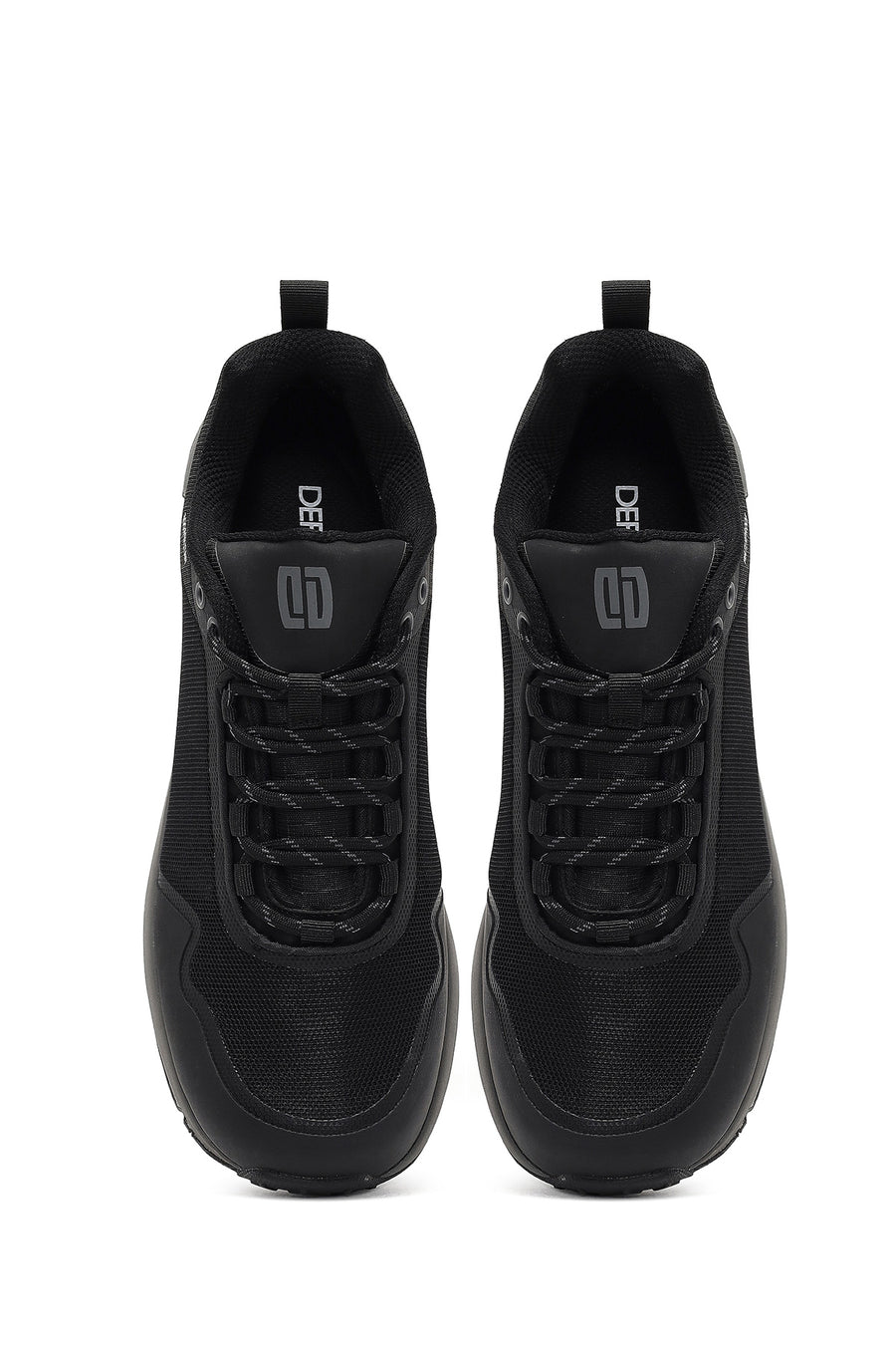 Derimod Dry Men's Black Lace-Up Fabric Sneaker