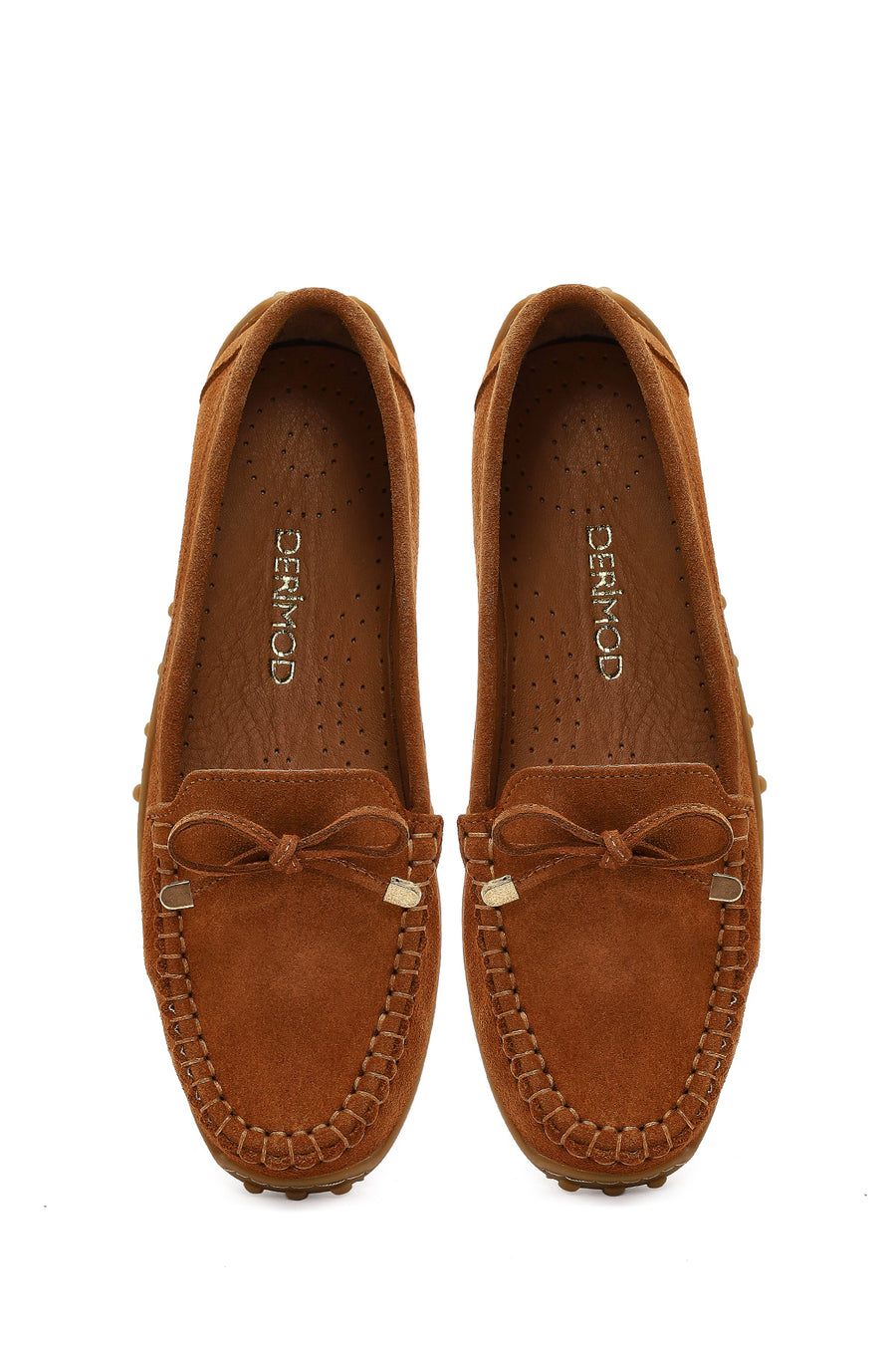Women's Tan Tasselled Suede Leather Loafer