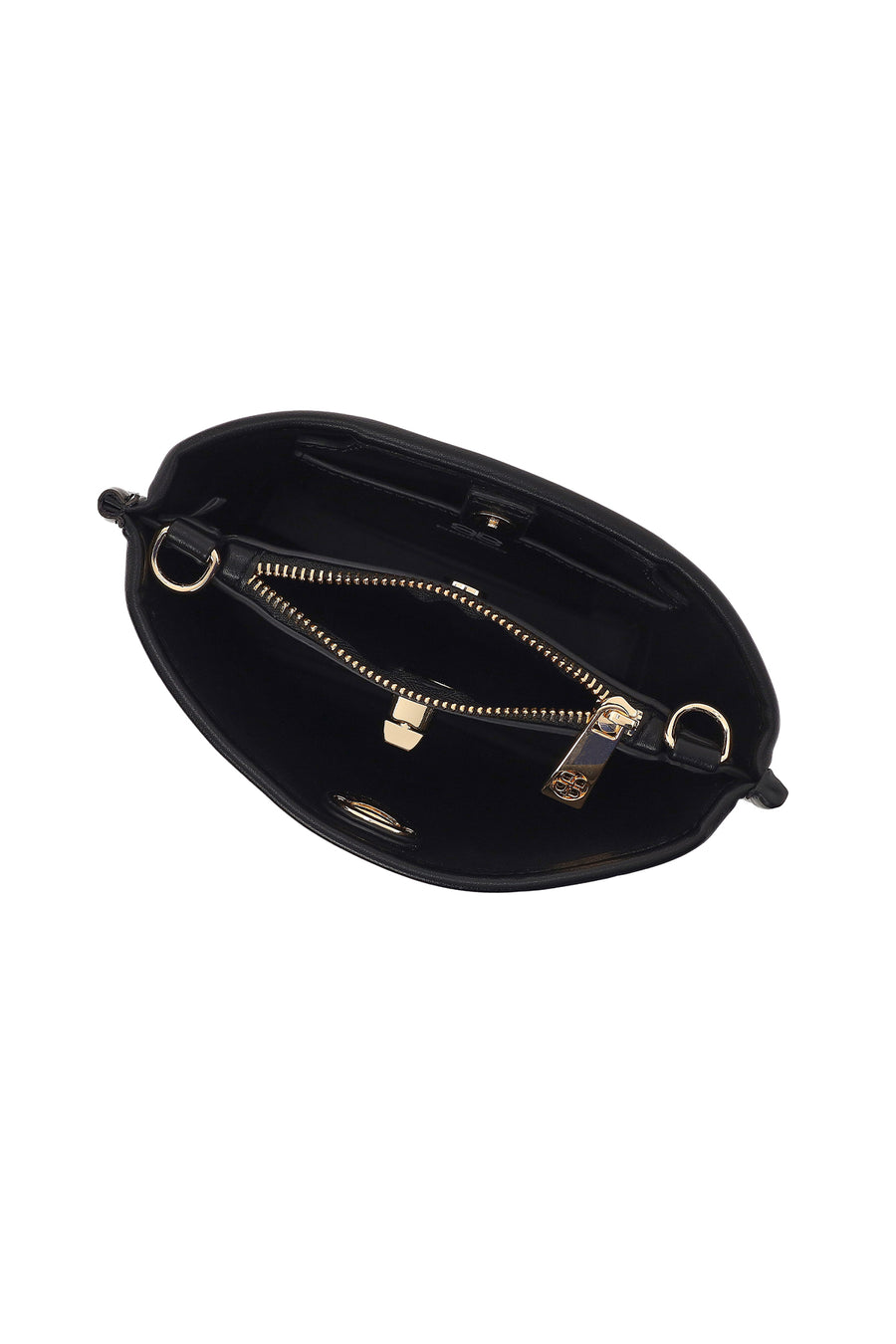 Woman Black Long-Strap Shoulder Bag