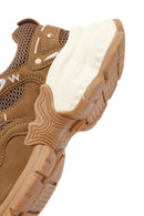 Woman Camel Lace-Up Chunky Sneaker | Derimod