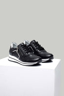 High Heeled Women's Leather Sneaker | Derimod