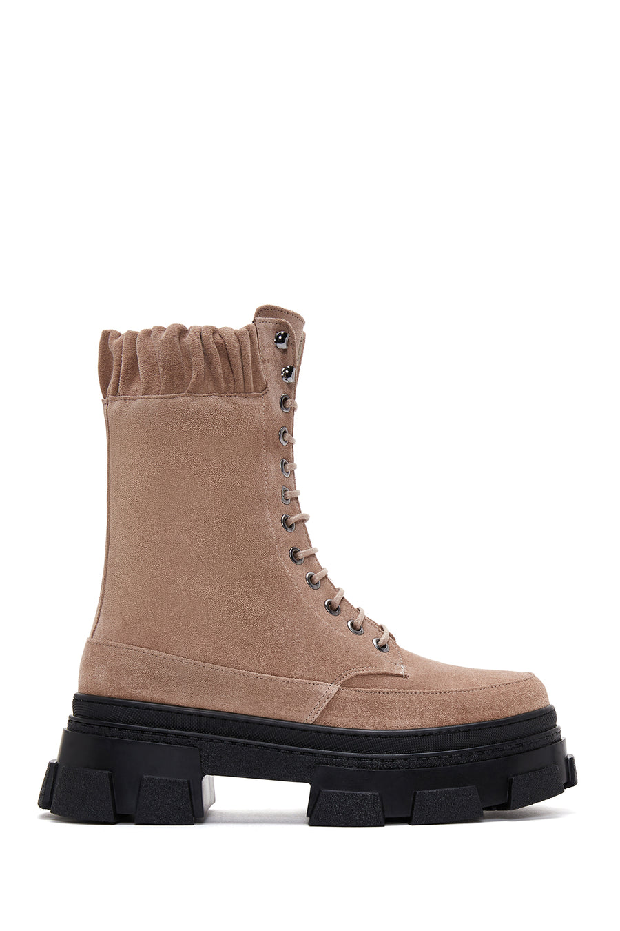 Women's Pink Suede Leather Zippered Boots 22WFD133410 | Derimod