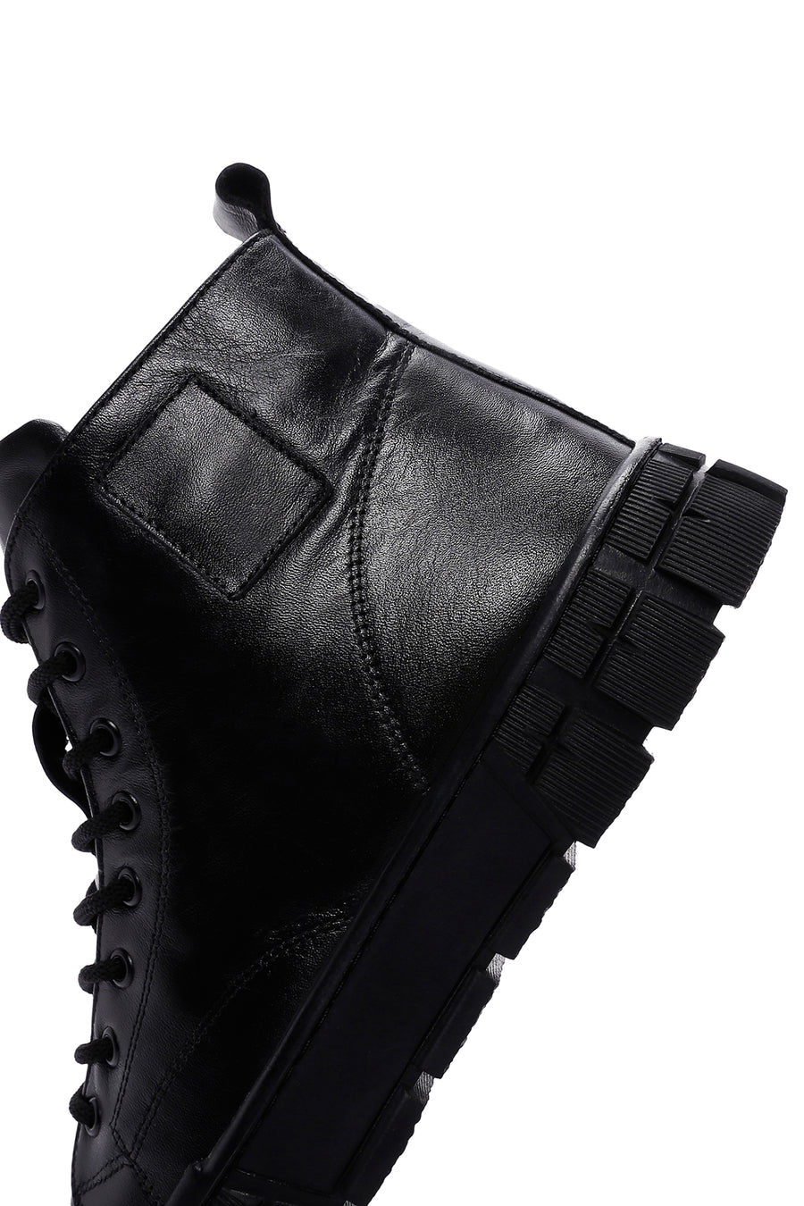 Men's Black Leather High Top Sneaker
