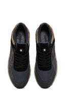 Men's Anthracite Suede Leather Detailed Sneaker | Derimod