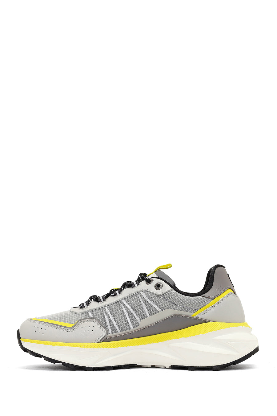 Derimod Studio Men's Gray Lace-Up Thick-Soled Sneaker
