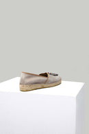 Beige Women's Espadrille with Owl | Derimod