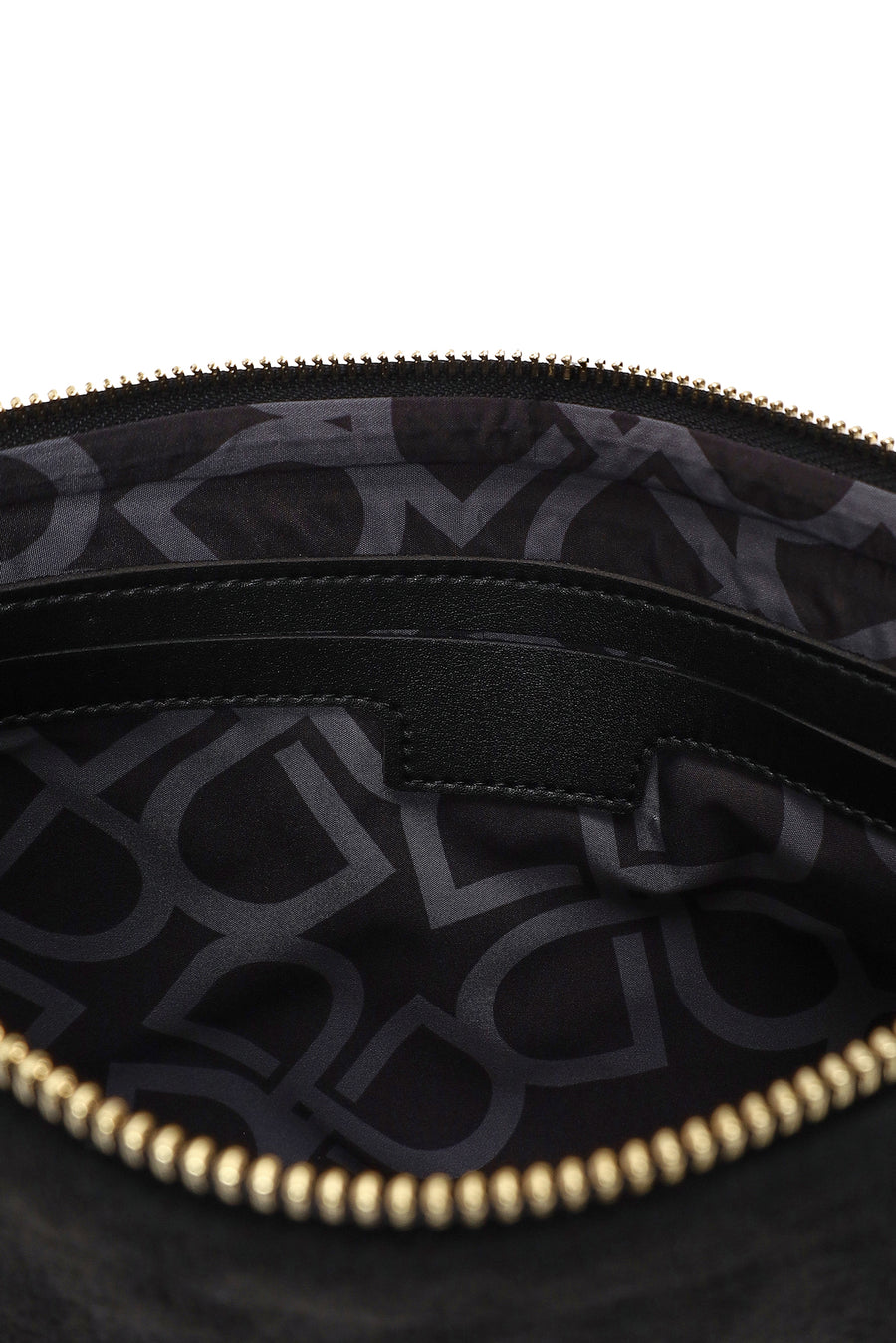 Woman Black Braided Chain-Strap Clutch Bag