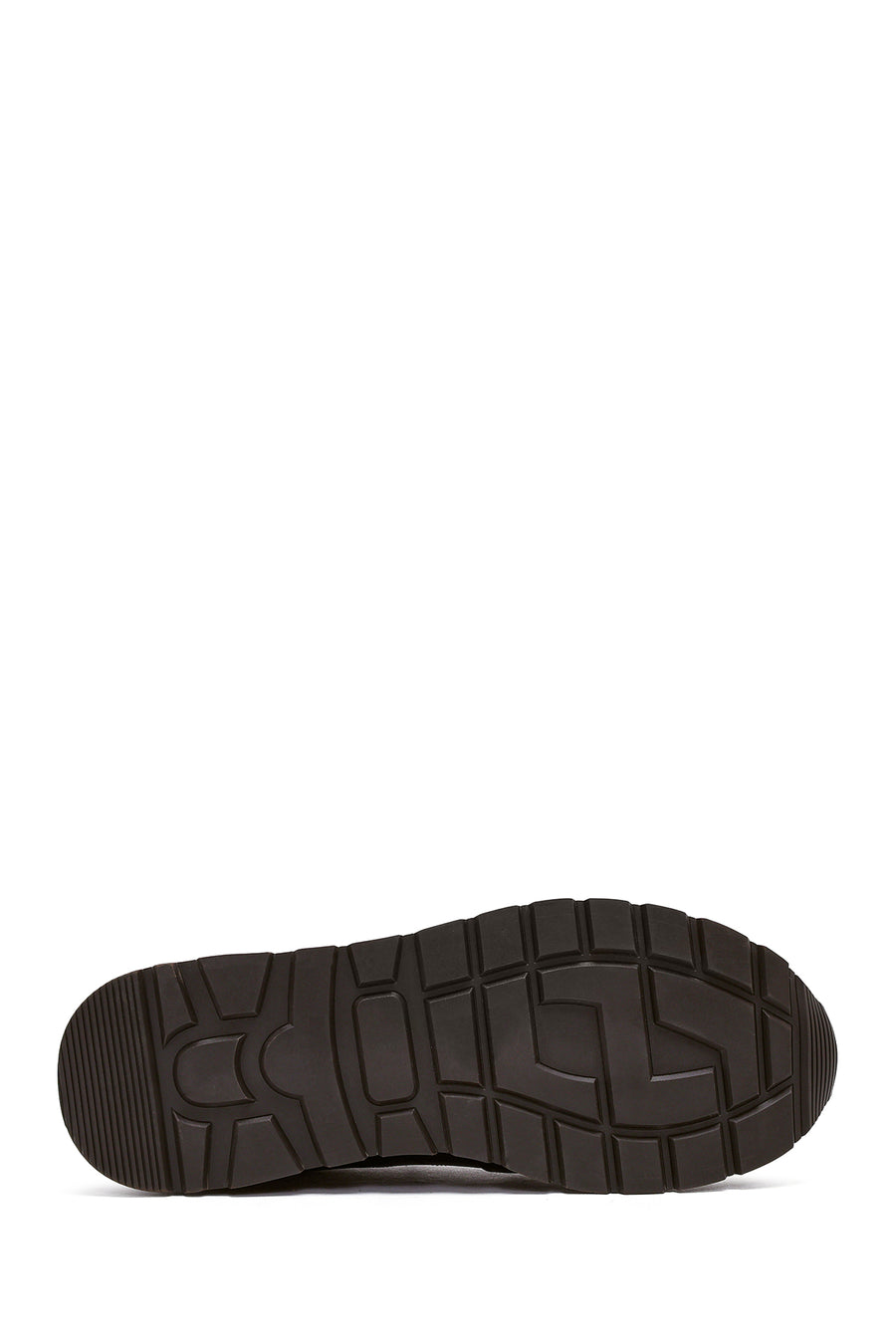 Erkek Kahverengi Bağcıklı Deri Casual Sneaker