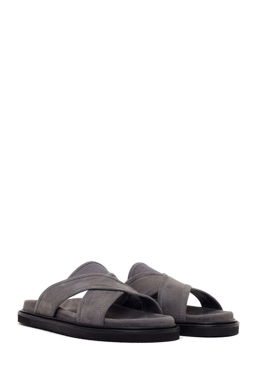 Male Grey Suede Slipper
