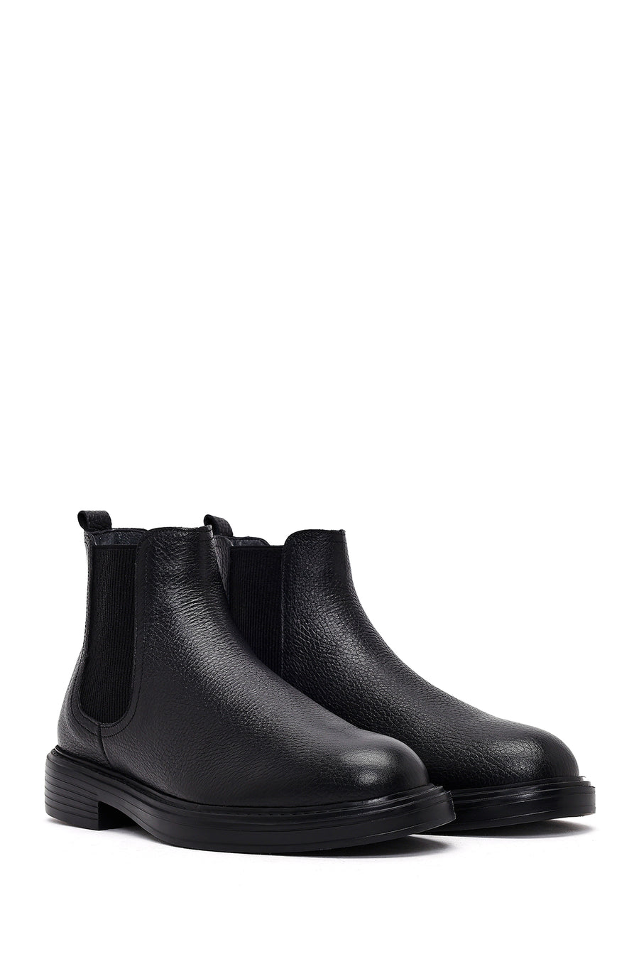 Men's Black Leather Chelsea Boots
