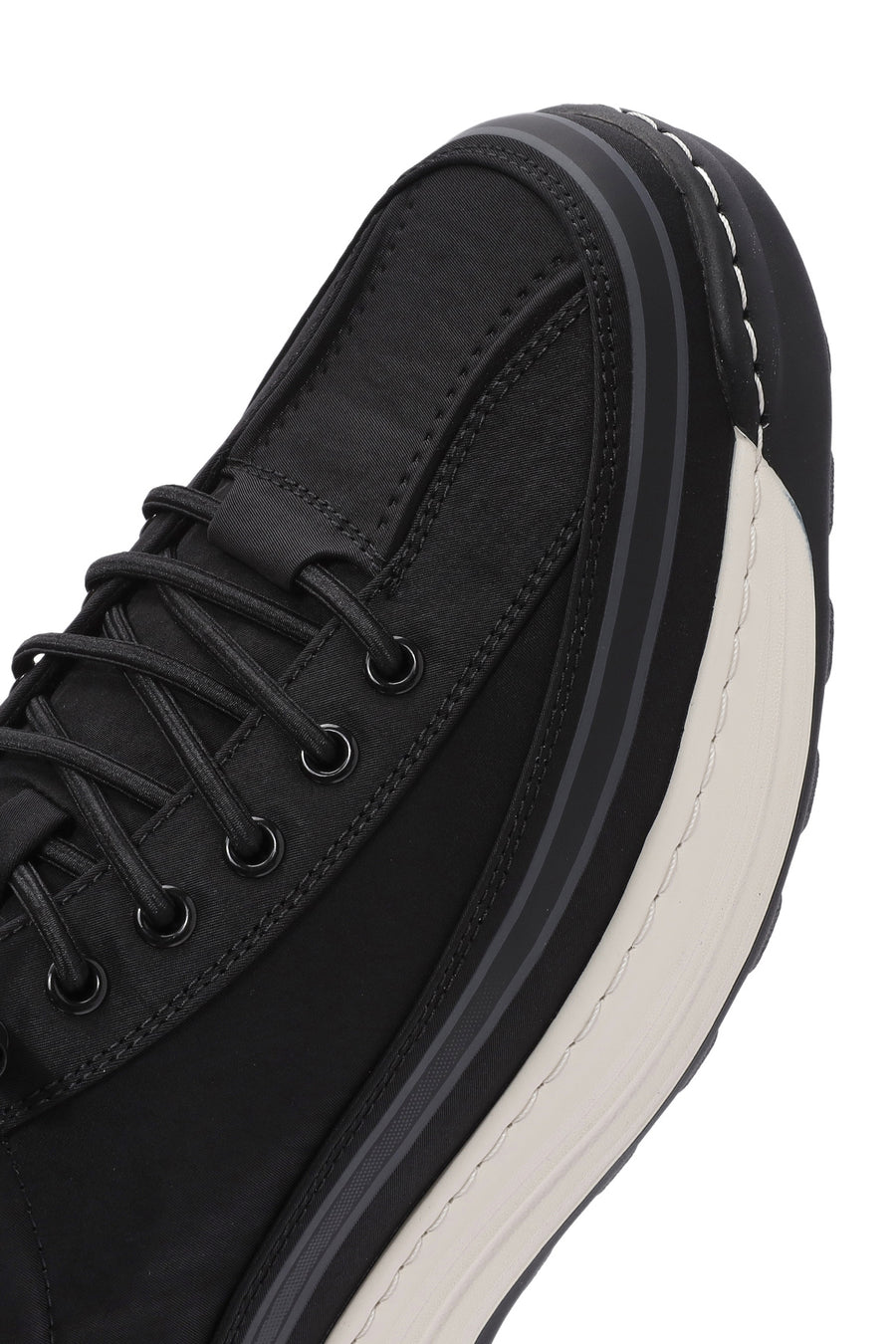 Erkek Siyah Bağcıklı Kumaş Sneaker