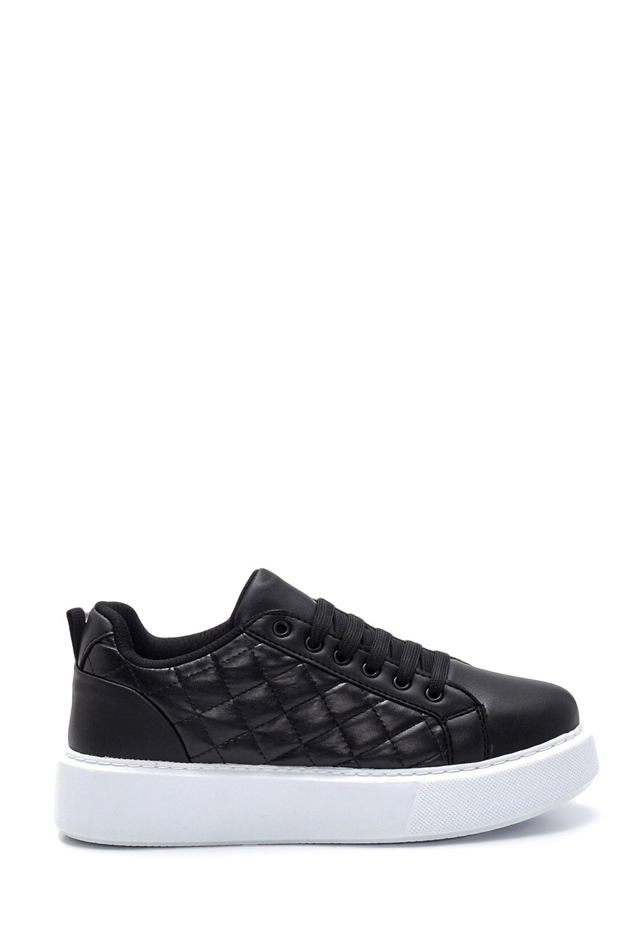 Kadın Siyah Kapitone Kalın Tabanlı Kapitone Sneaker 22SFE1456KP | Derimod