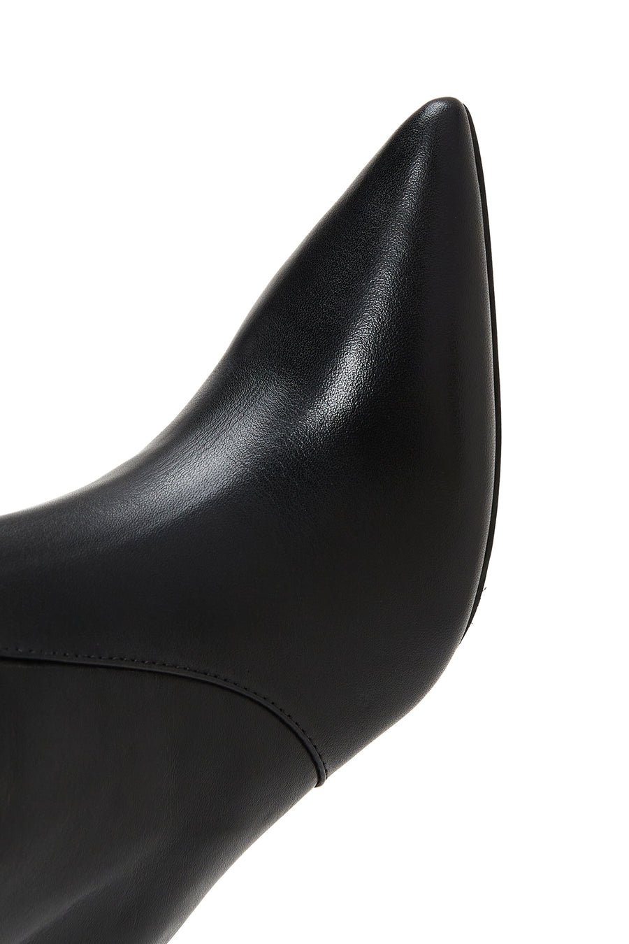 Women's Black Leather Heeled Boots