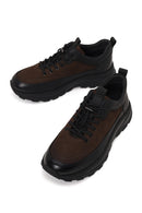 Male Brown Lace-Up Thick-Soled Leather Casual Sneaker | Derimod