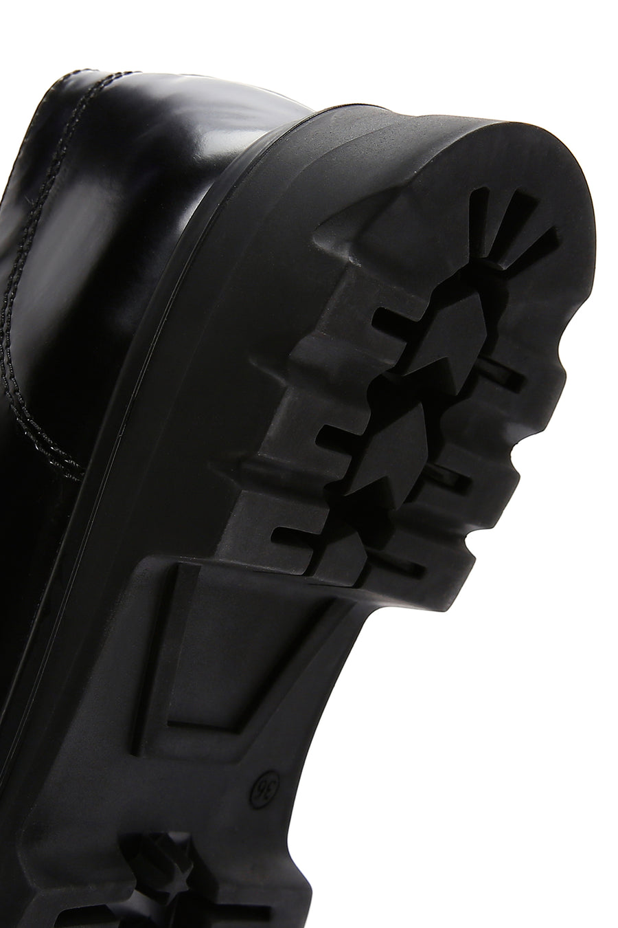 Women's Black Lace-Up Leather Casual Shoes