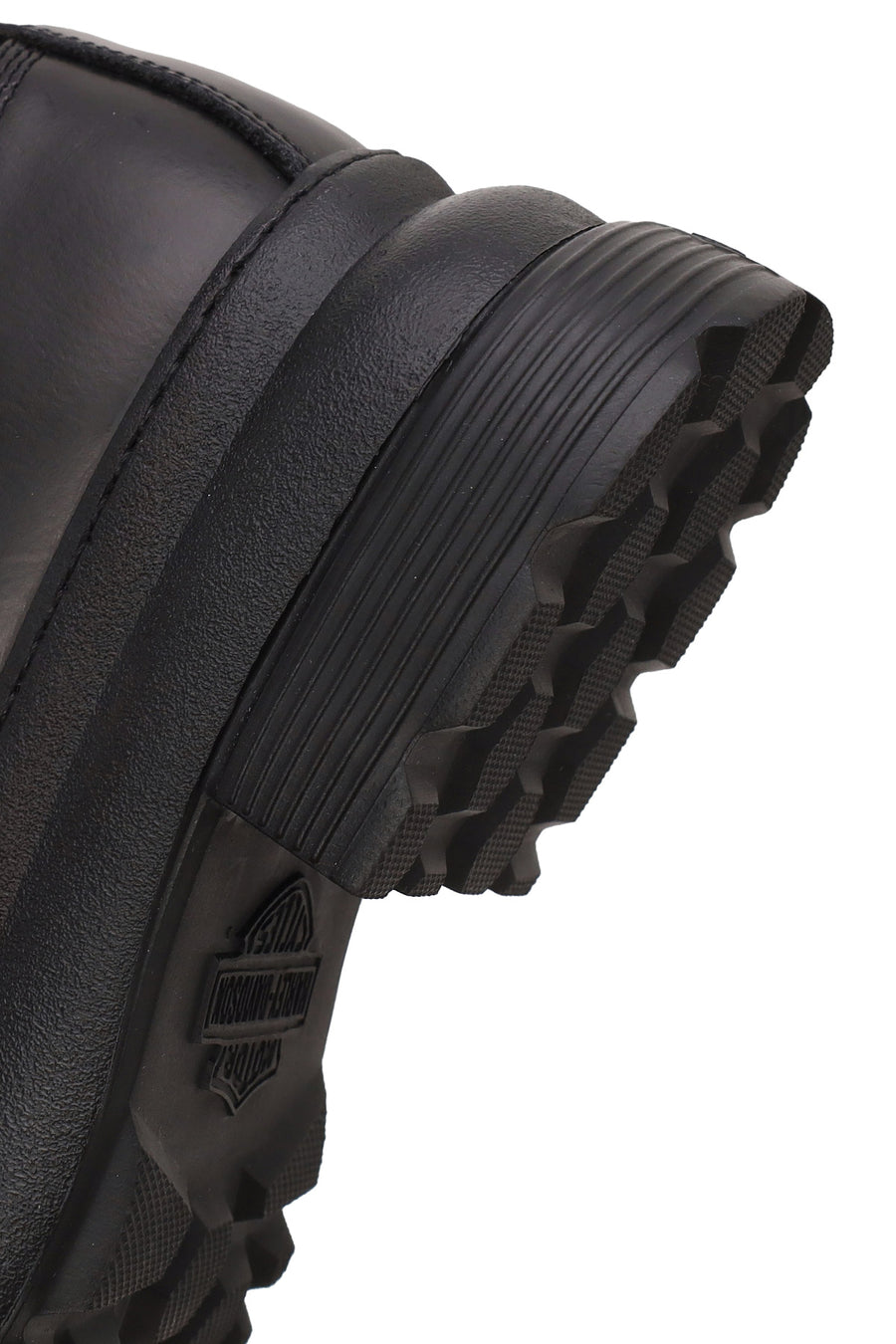 Harley Davidson Woman Black Kitrich Lace-Up Thick-Soled Leather Combat Boots