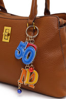Woman Tan Long-Strap Accessorized Shoulder Bag | Derimod