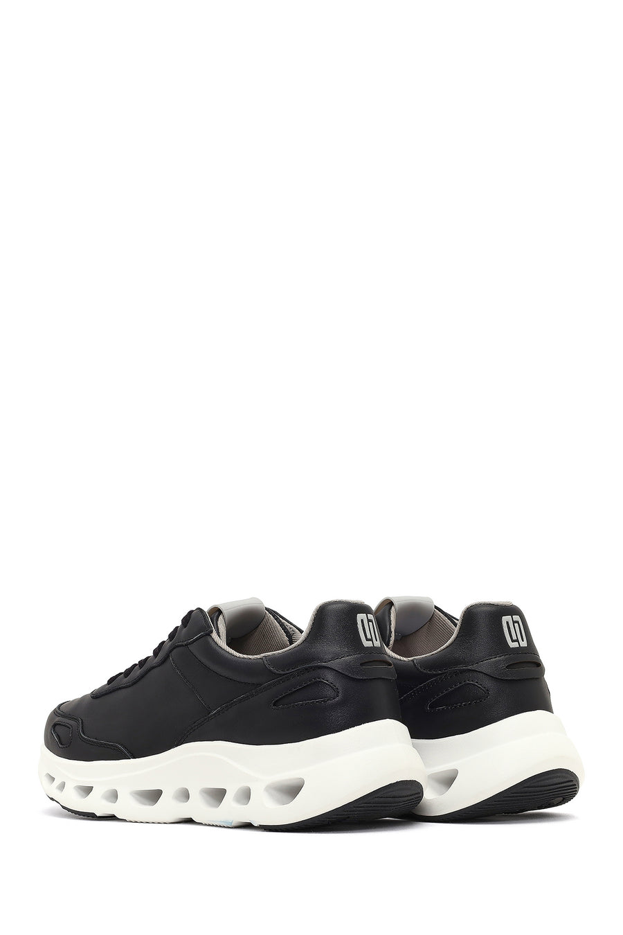 Derimod Studio Men's Black Lace-Up Thick-Soled Sneaker