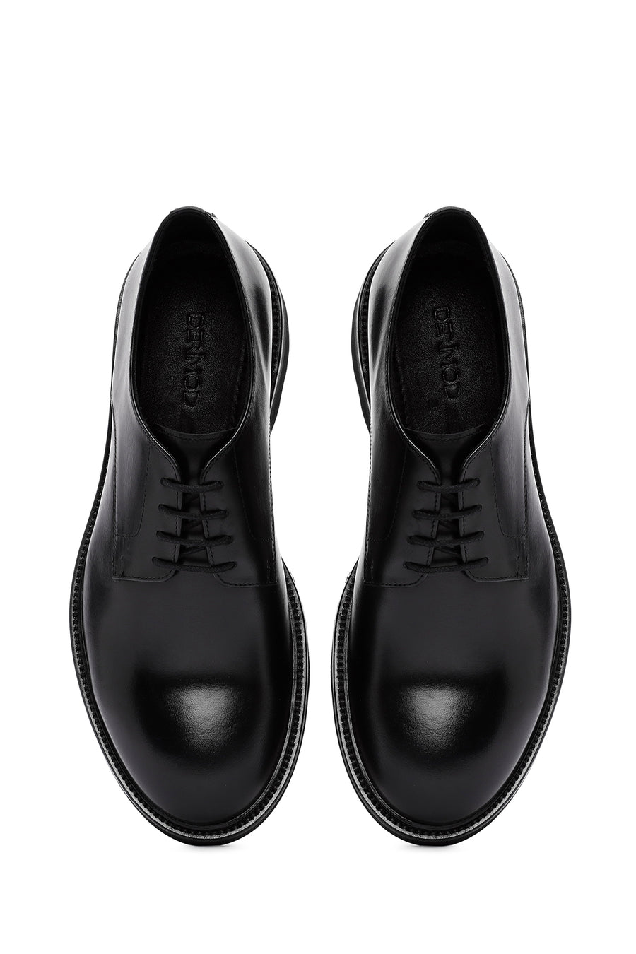 Men's Black Lace-up Leather Casual Shoes