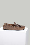 Printed Mink Men's Leather Loafer | Derimod