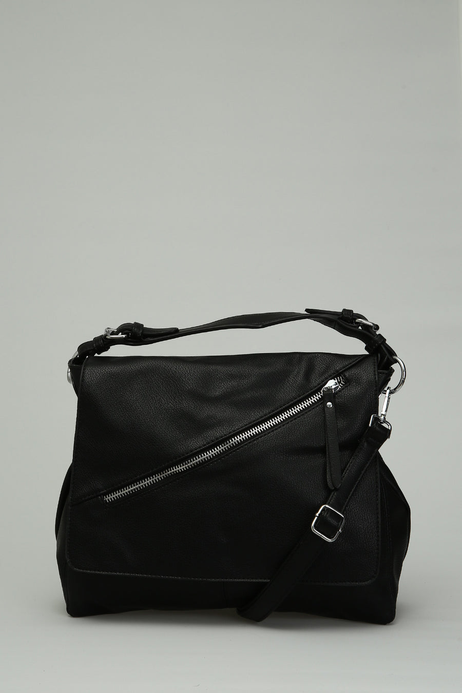 Women's Shoulder Bag with Zipper Detail