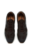 Erkek Kahverengi Deri Sneaker | Derimod