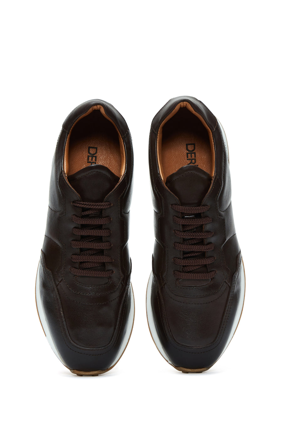 Erkek Kahverengi Deri Sneaker