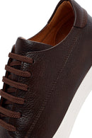 Men's Brown Lace-Up Leather Sneakers | Derimod