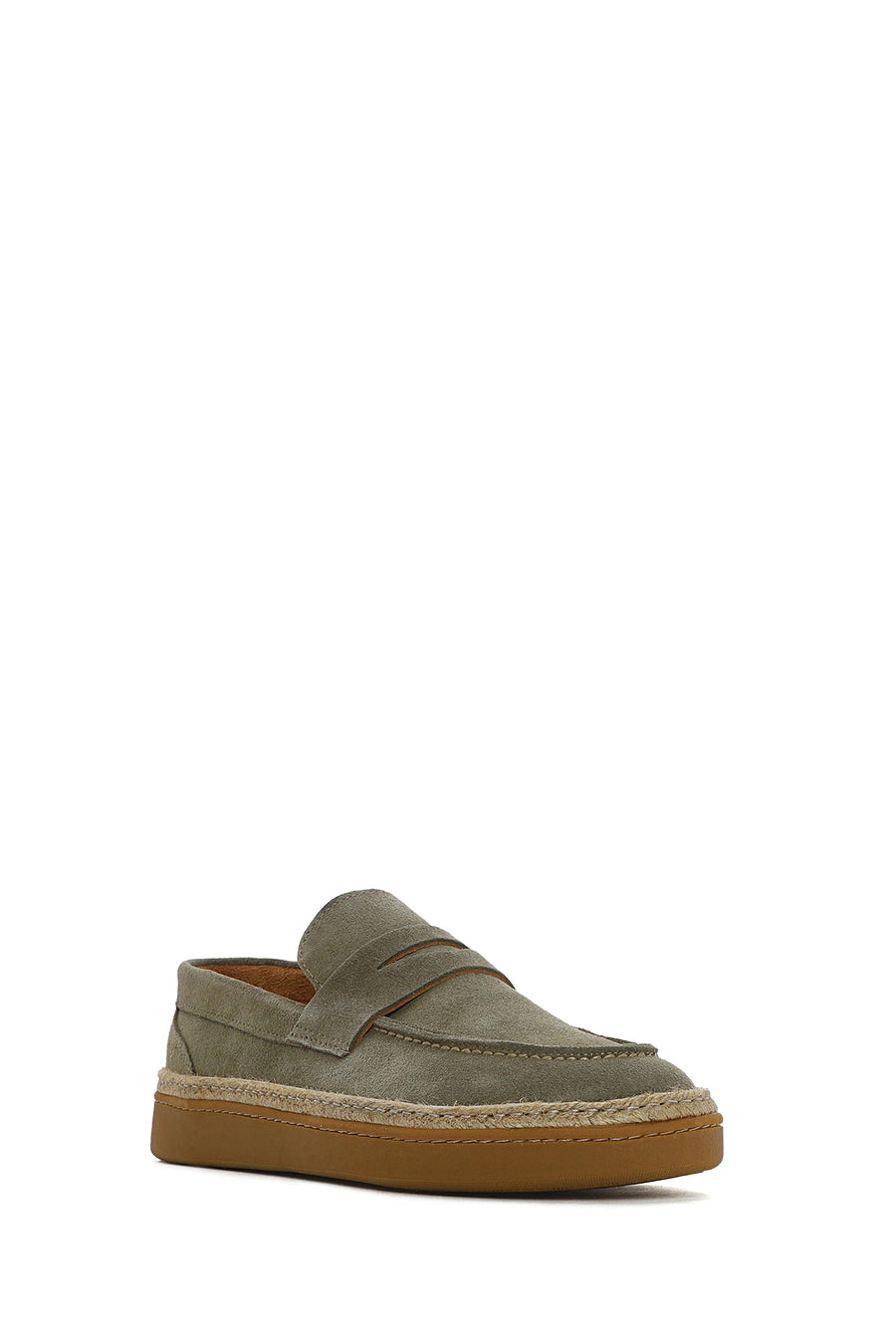 Men's Green Suede Leather Loafer