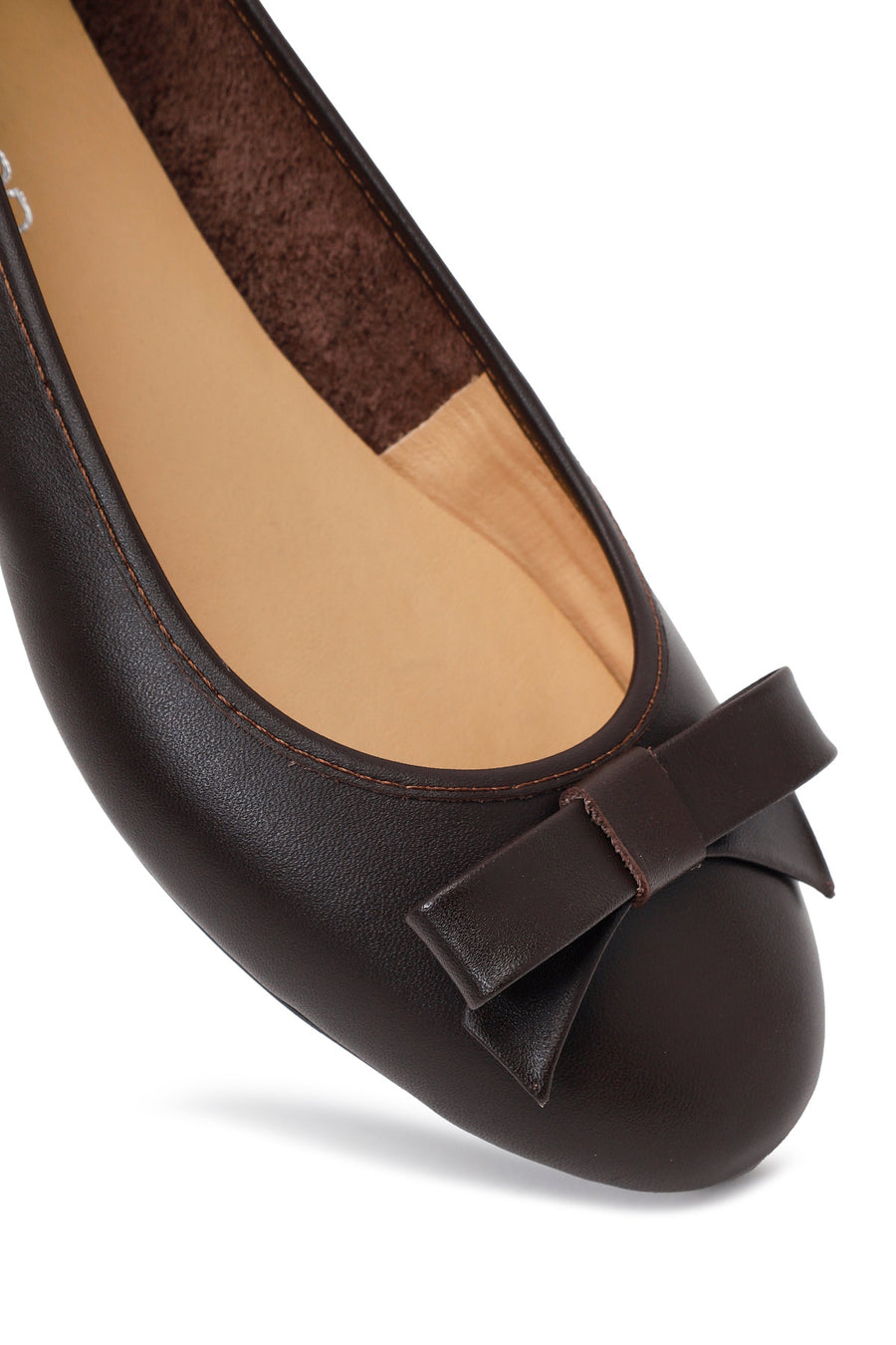 Women's Brown Leather Ballerinas