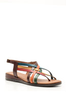 Women's Colorful Leather Sandals | Derimod