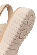 Women's Beige Strapped Thick-Soled Fabric Sandals | Derimod