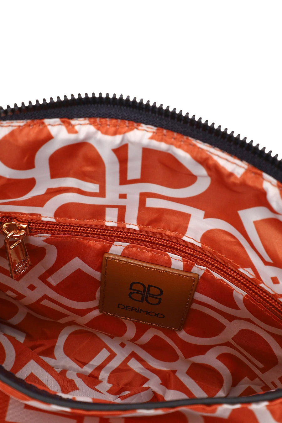 Woman Navy Crossbody Bag with Accessory Details