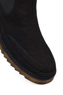 Male Black Nubuck Leather Chelsea Boots | Derimod